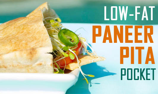 Low-Fat Paneer Pita Pocket