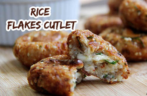 Rice Flakes Cutlet Recipe